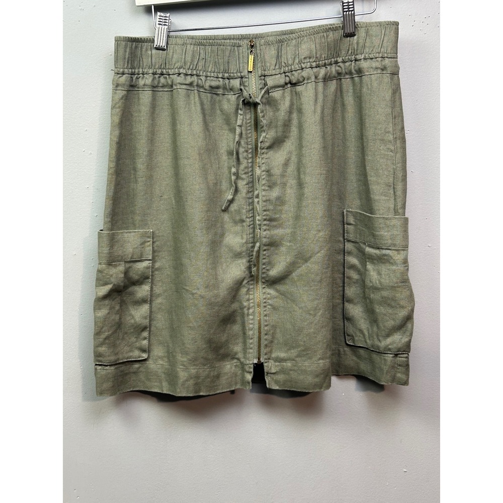 Workshop Andrea Jovine‎ Skirt Womens 8 Olive Green Linen Cargo